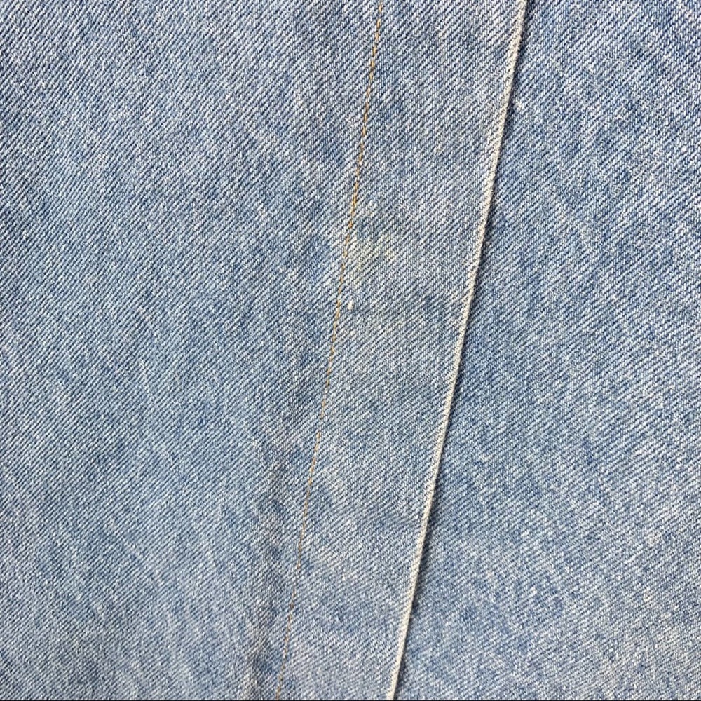 Vivaldi Jeanswear Vintage 90's Denim Wrap Side Slit Midi Skirt Size 12 - Picture 9 of 13